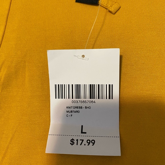 Off the shoulders Mustard color dress. - Picture 2 of 2